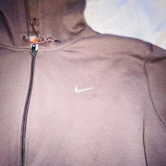 Nike Athletic Dept. Zip Up Hoodie Men’s XXL Brown y2k Grunge Vintage - Picture 2 of 15